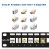 24-Port Keystone Patch Panel and 25-Pack RJ45 Cat6 Keystone Coupler view 4