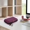Deep Purple Carrying Case - GLCON Hard Storage Case Electronics Organizer Tech Pouch for Hard Drive, Power Bank, Cell Phone, Charger Enclosure - Portable Travel Pouch Bag with Carabiner view 2