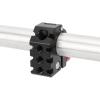 CAMVATE 19mm Rod Clamp with 1/4 & 3/8 Anti-Twist Mount (Red Locking Lever) - 3268 view 1