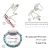 C&L Accessories Bracelet Compatible with Fitbit Versa 3/Fitbit Versa 4/Fitbit Sense 2/Fitbit Sense Bands for Women Men Beaded Gemstone Bands (Blue Light) view 4