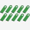 10 Pack 2GB Custom USB Flash Drives Personalized Your Logo, Customize Name Logo Metal USB Pendrive Memory Stick,Customize Logo USB 2.0 for Company Ads Wedding Photography Vedio Gift (Green 2GB) view 1