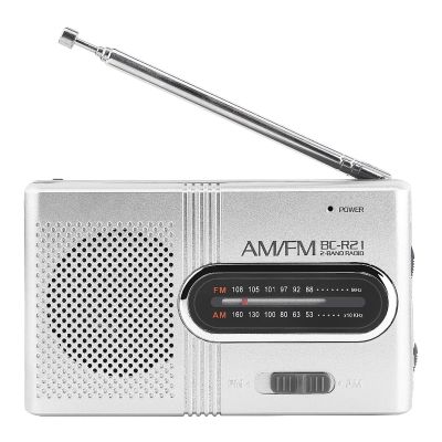 AM/FM Pocket Radio - Portable Mini Digital Radio Stereo Speakers Receiver Music Player with Earphone Jack for Walk, Gym, Jogging, Camping