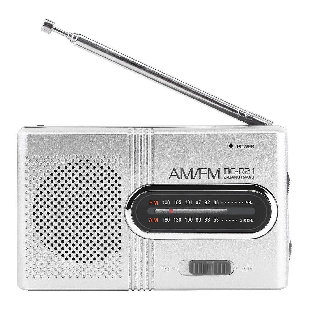 AM/FM Pocket Radio - Portable Mini Digital Radio Stereo Speakers Receiver Music Player with Earphone Jack for Walk, Gym, Jogging, Camping