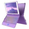CC Store Touchpad Keyboard Case for iPad 9th Generation 10.2",for iPad 9th/8th/7th Generation Case with Keyboard,Multi-Touch &Backlit Keys,360 Rotatable &Pencil Holder,iPad 9th GenPurple view 1