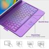 CC Store Touchpad Keyboard Case for iPad 9th Generation 10.2",for iPad 9th/8th/7th Generation Case with Keyboard,Multi-Touch &Backlit Keys,360 Rotatable &Pencil Holder,iPad 9th GenPurple view 4
