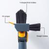 Grout Brush with Long Handle - Grout Cleaner Brush for Tile Floors, 180 Swivel Stiff Bristles Grout Scrubber Cleaning Tool, Floor Scrub Brush for Shower, Kitchen, Baseboards and Corner view 3