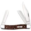 Case XX WR POCKET KNIFE STOCKMAN - BROWN MAPLE BURL WOOD, ITEM 64065, LENGTH CLOSED 3 7/8 INCH (7347 SS) view 1