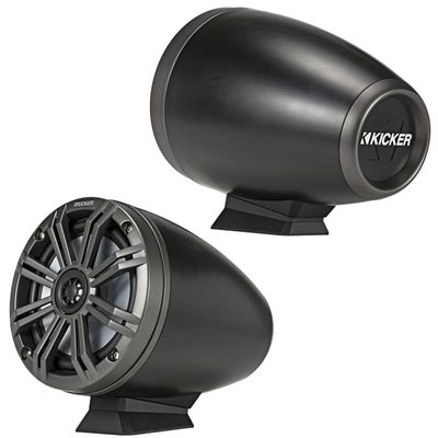 Kicker 46KMFC65-RS Marine Audio Boat 6 1/2" Coaxial Wake Board Tower Speaker System - Certified Refurbished (Renewed)