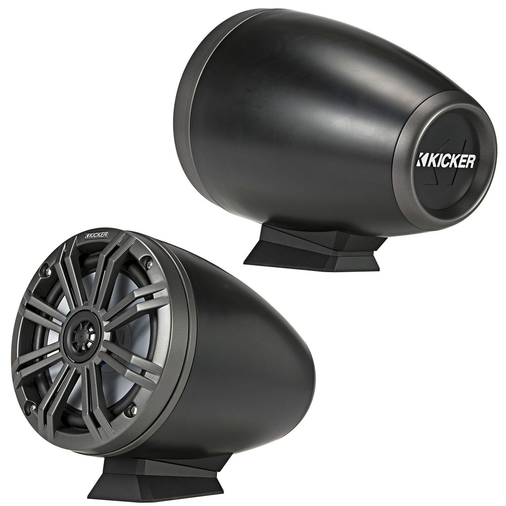 Kicker 46KMFC65-RS Marine Audio Boat 6 1/2" Coaxial Wake Board Tower Speaker System - Certified Refurbished (Renewed)