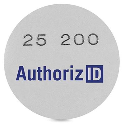 2 pcs AuthorizID Proximity Adhesive Tags 26 Bit Facility Code 55 Weigand Prox Coins or Disks are Compatable with ISOProx 1386 1326 H10301 Format Readers. Works with Most Access Control Systems