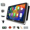 10.1 Inch Android Car Stereo Radio GPS with Manual Rotation 360 Universal Multimedia Player, Up & Down, Left & Right,1280X720 QLED Screen with Car Play and Android Auto,FM Bluetooth in-Dash Kit view 1