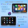10.1 Inch Android Car Stereo Radio GPS with Manual Rotation 360 Universal Multimedia Player, Up & Down, Left & Right,1280X720 QLED Screen with Car Play and Android Auto,FM Bluetooth in-Dash Kit view 3