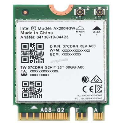 Wireless AX200 NIC Supports 2.4G/5GHz Dual-Band, Gigabit Dual-Band Wi-Fi 6, 802.11AX Standard, Bluetooth 5.2 @XYGStudy (Wireless-AX200)