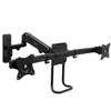 VIVO Premium Aluminum Single or Dual Monitor Pneumatic Arm Wall Mount for 2 Screens up to 27 inches or 1 Ultrawide up to 49 inches, Sliding VESA Plates, Height Adjustment, MOUNT-G200B2 view 1