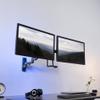 VIVO Premium Aluminum Single or Dual Monitor Pneumatic Arm Wall Mount for 2 Screens up to 27 inches or 1 Ultrawide up to 49 inches, Sliding VESA Plates, Height Adjustment, MOUNT-G200B2 view 2