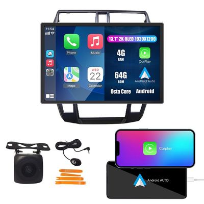 Kunfine Car CarPlay Android Auto Navigation Stereo GPS Radio Reverse Camera Display 13.1" QLED Touchscreen Headunit Tablet Pad Media Player for Honda City 2006-2016 at, if Applicable Octa Core 4G+64G