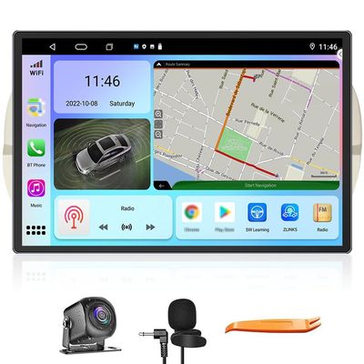 Kunfine Car CarPlay Android Auto Navigation Stereo GPS Radio Reverse Camera Display 13.1" QLED Touchscreen Headunit Tablet Pad Media Player for Fiat 500 2007-2014, if Applicable Octa Core 4G+64G
