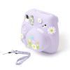 Kimyoaee Camera Case with Lens Cap for Fujifilm Instax Mini 7+ 7 Plus Instant Camera Accessories Premium Soft Silicone Protective Carrying Cover with Removable Adjustable Shoulder Strap view 2