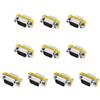 Juvielich DB15 VGA Gender Changer 15 Pin Male to Male 3-Row Mini Gender Changer Coupler Adapter Connector for Serial Applications Black Pack of 10 view 1