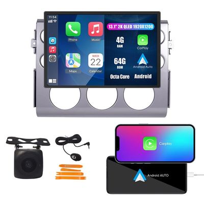 CarPlay Android Auto Autoradio Car Navigation Stereo GPS Radio 13.1" 2K QLED Touchscreen Headunit Tablet for Toyota Fj Cruiser 2006-2020 if Applicable Octa Core 4G+64G