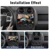 [2+32G] AMprime Android 11 Car Stereo for Jeep Patriot Compass 2010-2016 with Apple Carplay&Android Auto,10.1 Inch Touch Screen Car Radio with GPS WiFi Bluetooth FM/RDS Dual USB/AUX-in+Backup Camera view 2