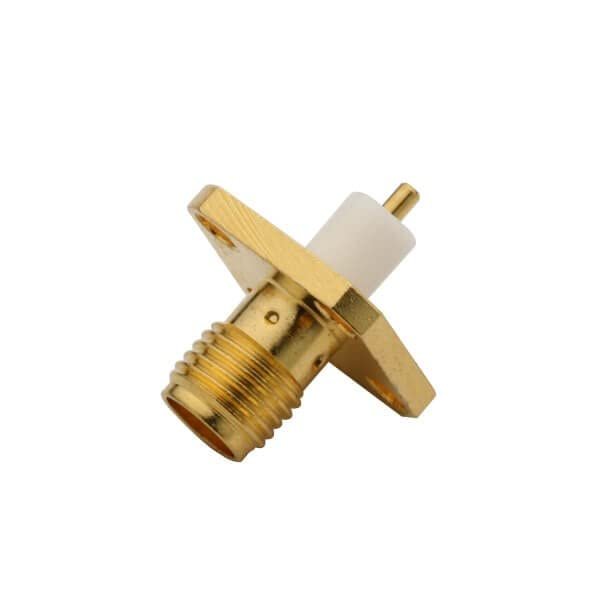 GXMRHWY SMA Straight Female 4Hole Square Flnage for Panel Mount