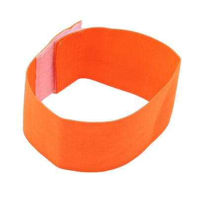 QXPDD Elastic Arm Band Colorful Anti-Off Paste Wristband Football Soccer Captain Armband Player Arm Band Adjustable Player Sports Bands,Orange