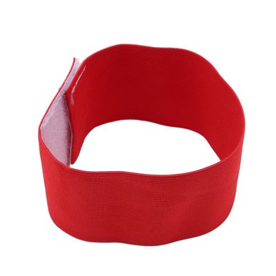 QXPDD Elastic Arm Band Colorful Anti-Off Paste Wristband Football Soccer Captain Armband Player Arm Band Adjustable Player Sports Bands,Red
