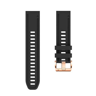 for Garmin Fenix 7S 6S 5S Watchband 20mm Bracelet Rose Gold Buckle for Fenix 6s Pro 5s Plus Silicone Quick Replacement Wrist Straps (Color : Preto, Size : for Fenix 6S 5S)