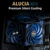 Akasa Alucia XS12, 120mm PWM Case Fan, High Performance Cooling Fan, 4 Pin, 120 x 15mm Sizing Slim Low-Noice, Up to 2000 RPM & 41.59 CFM, Blue, AK-FN122-BL view 2