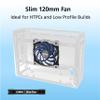Akasa Alucia XS12, 120mm PWM Case Fan, High Performance Cooling Fan, 4 Pin, 120 x 15mm Sizing Slim Low-Noice, Up to 2000 RPM & 41.59 CFM, Blue, AK-FN122-BL view 3