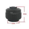 RADHAX Microscope Kit 0.5X C-Mount Lens Adapter 35mm Diameter Field Simul Focal Trinocular Stereo Microscope Microscope Lens Adapters (Color : 45mm Height) view 2