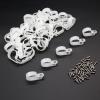 Coufce 50Pcs 1 Inch R-Type Cable Clip, P-Style Mounting Clips, Nylon Cable Clip Wire Clamp, Rope Light Screw Mounting Fastener Clips with Pan Head Phillips Screws for Cable Management(White) view 1