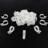 Coufce 50Pcs 1 Inch R-Type Cable Clip, P-Style Mounting Clips, Nylon Cable Clip Wire Clamp, Rope Light Screw Mounting Fastener Clips with Pan Head Phillips Screws for Cable Management(White) view 2