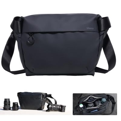 ULANZI Versatile Camera Shoulder Bag Photography Travel Messenger Portable Travel Bag Accessories Stylish Crossbody DSLR Sling Bag Compatible with Sony Canon etc -BLACK