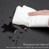 Extended PU Leather Desk Pad Large Desk Mat with Edge Protector Non-Slip Writing Desk Mat Office Laptop Mat Large Mouse Pad Waterproof Desk Table Protector,90x50cm,White view 3