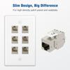 iwillink 10Gbps RJ45 Cat6A Keystone Jack, Shielded Keystone Jacks, 180 Degree Toolless Zinc-Alloy Housing Keystone Jack, 25-Pack view 2
