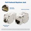 iwillink 10Gbps RJ45 Cat6A Keystone Jack, Shielded Keystone Jacks, 180 Degree Toolless Zinc-Alloy Housing Keystone Jack, 25-Pack view 4