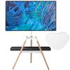 Fydeamer Universal Tripod Easel TV Stand for 32-65 inch LED LCD Screen Flat Curved Screen, Height Adjustable Studio TV Display Stand with 140 Swivel for Bedroom, Living Room, Corner TV Stand (White) view 1
