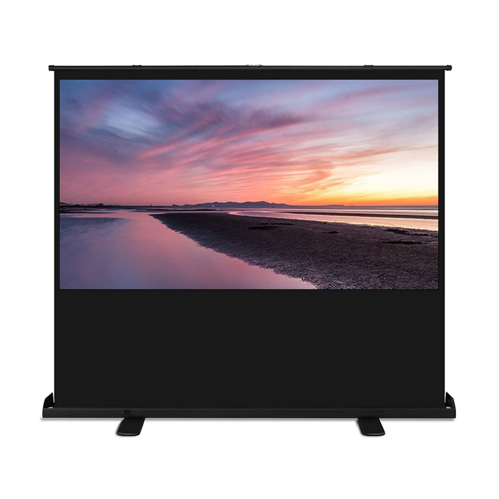 ZEELYDE Projector Screen,Portable 4:3/16:9/16:10 HD Retractable Floor Standing Mobile Tabletop Screen, Lightweight Carry & Durable, for Schools Meeting Indoor Outdoor