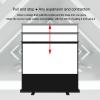 ZEELYDE Projector Screen,Portable 4:3/16:9/16:10 HD Retractable Floor Standing Mobile Tabletop Screen, Lightweight Carry & Durable, for Schools Meeting Indoor Outdoor view 4