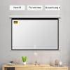 ZEELYDE Projector Screen,4:3/16:9 Pull Down Projection Manual Projector Screen with Auto Lock, Wall Or Ceiling Mountable view 4