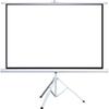 ZEELYDE Projector Screen,Home Mobile Portable Projector Screen, Simple Floor-to-Ceiling Manual Pull-Down Screen Without Perforation Screen with Bracket view 1