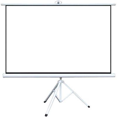 ZEELYDE Projector Screen,Home Mobile Portable Projector Screen, Simple Floor-to-Ceiling Manual Pull-Down Screen Without Perforation Screen with Bracket
