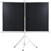 ZEELYDE Projector Screen,Home Mobile Portable Projector Screen, Simple Floor-to-Ceiling Manual Pull-Down Screen Without Perforation Screen with Bracket view 2