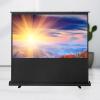 ZEELYDE Projector Screen,Self Standing Pull-Out Indoor Outdoor Portable 4:3/16:9/16:10 HD Mobile Projection Screen, Adjustable Screen Height, for Home Theater, Conference view 1