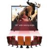 ZEELYDE Projector Screen,Self Standing Pull-Out Indoor Outdoor Portable 4:3/16:9/16:10 HD Mobile Projection Screen, Adjustable Screen Height, for Home Theater, Conference view 2