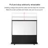ZEELYDE Projector Screen,Self Standing Pull-Out Indoor Outdoor Portable 4:3/16:9/16:10 HD Mobile Projection Screen, Adjustable Screen Height, for Home Theater, Conference view 4