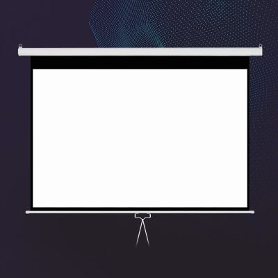 ZEELYDE Projector Screen,Projection Screen, 4:3/16:9 HD Retractable Portable with Self-Locking Function, Wall/Ceiling Mounted Projection Screen, for Home Movie Theater, Slide/Video Showing