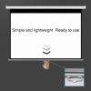 ZEELYDE Projector Screen,Projection Screen, 4:3/16:9 HD Retractable Portable with Self-Locking Function, Wall/Ceiling Mounted Projection Screen, for Home Movie Theater, Slide/Video Showing view 4
